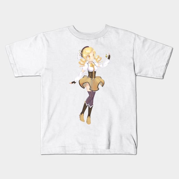 Tomoe Mami Kids T-Shirt by PatchNpaw